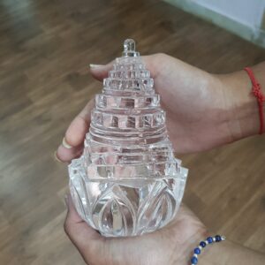 Crystal Lotus Shree Yantra, 6" Super Clean & Lab Certified Crystal Shri Yantra on Lotus, Auspicious Crystal Shree Yantra for Home & Pooja Room - Image 9