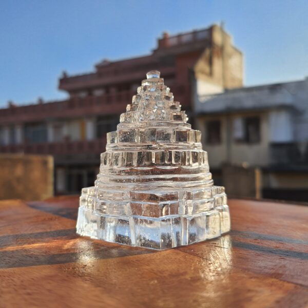 2.85" Sphatik Shree Yantra, original Crystal Shree yantra, certified Crystal stone, white pure clean Crystal Shree yantra - Image 9