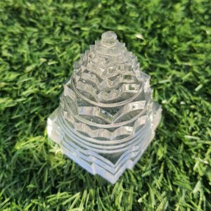 2.85" Sphatik Shree Yantra, original Crystal Shree yantra, certified Crystal stone, white pure clean Crystal Shree yantra - Image 10