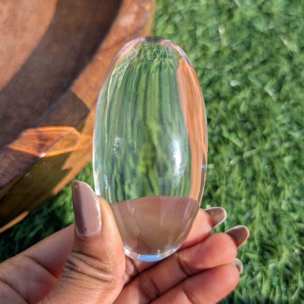 Top quality Crystal Lingam, 3.15" white Himalayan Crystal Lingam with lab Certificate - Image 8