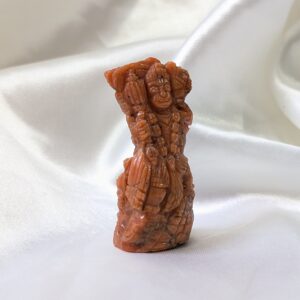 Original Red Coral Hanuman Idol with Lab Certified, 2.15" Lord Hanuman Ji Idol - Image 3