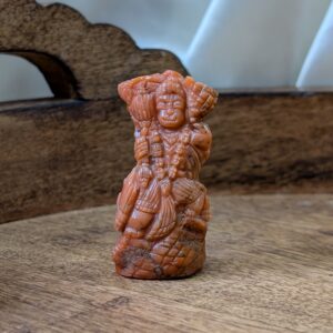 Original Red Coral Hanuman Idol with Lab Certified, 2.15" Lord Hanuman Ji Idol - Image 6
