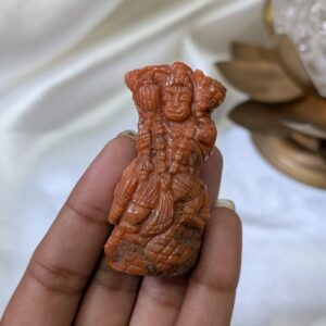 Original Red Coral Hanuman Idol with Lab Certified, 2.15" Lord Hanuman Ji Idol - Image 8