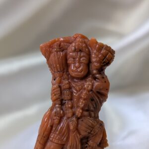 Original Red Coral Hanuman Idol with Lab Certified, 2.15" Lord Hanuman Ji Idol - Image 10