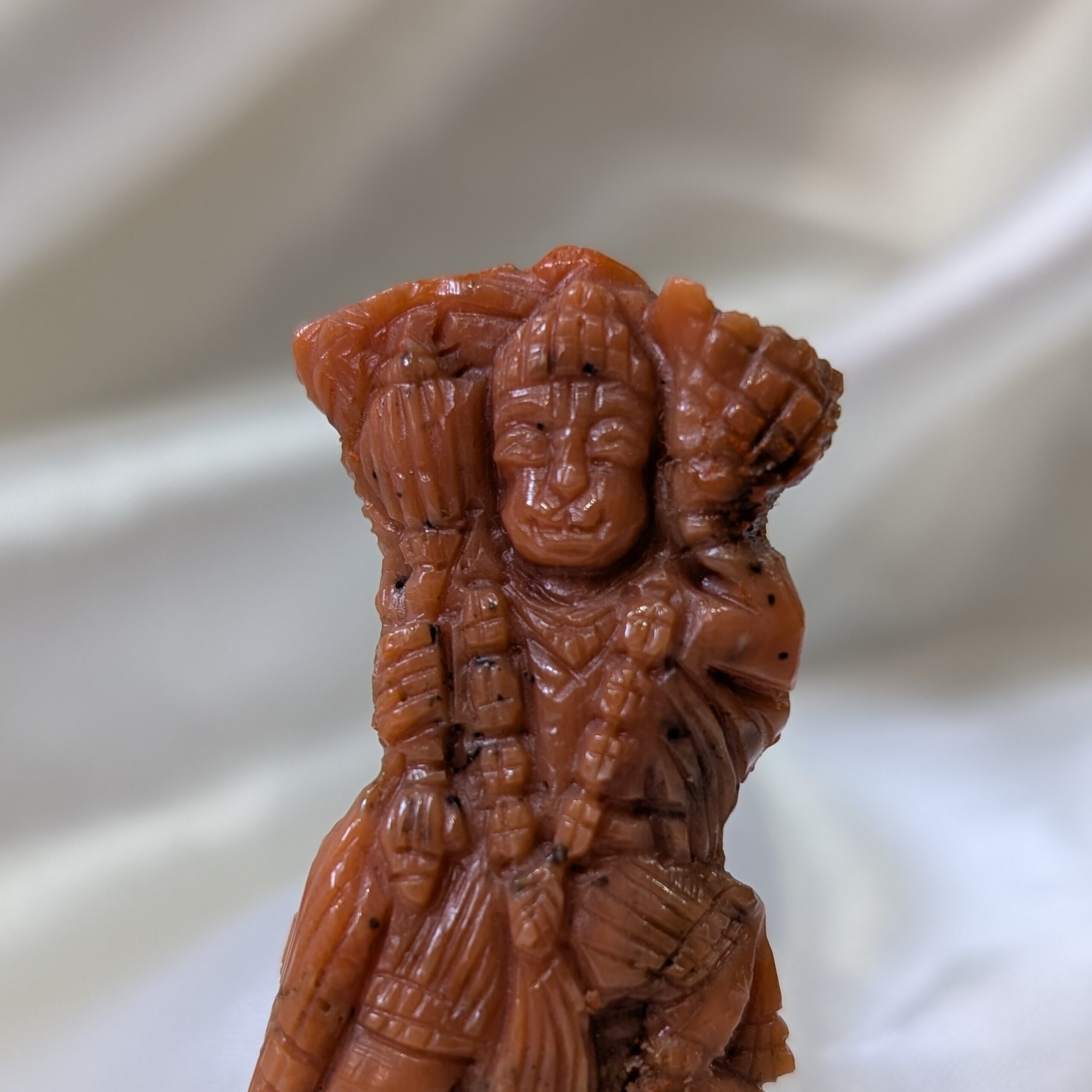 Original Red Coral Hanuman Idol with Lab Certified, 2.15" Lord Hanuman Ji Idol - Image 10
