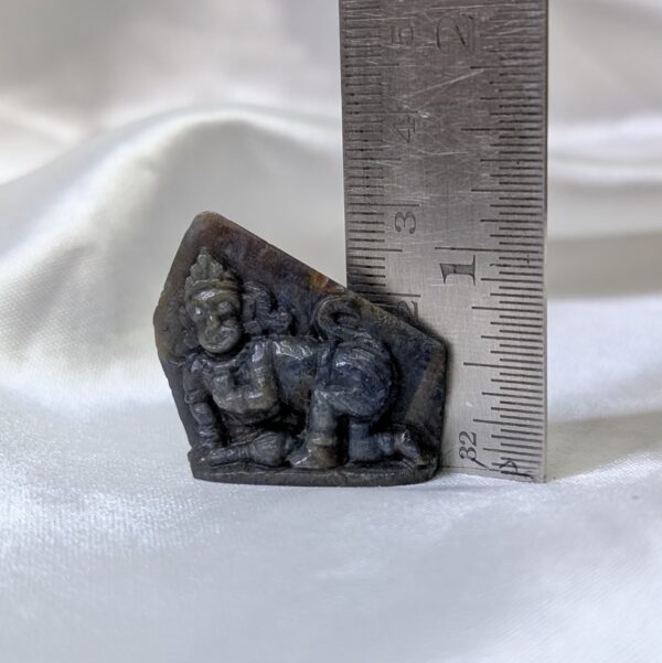 Original Blue Sapphire Hanuman Idol, Unheated Blue Sapphire, Lab Certified Sapphire Idol - Image 5
