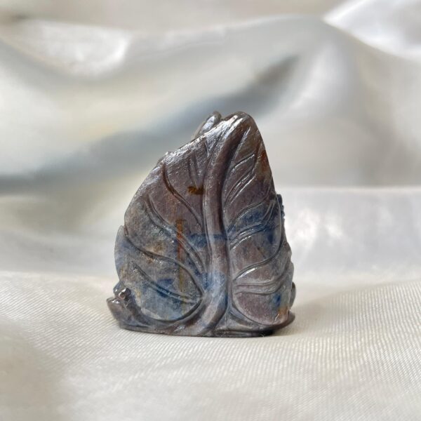 Blue Sapphire Ganesha Idol, 1.65" Natural Blue Sapphire Carved Ganesha Idol - Image 4