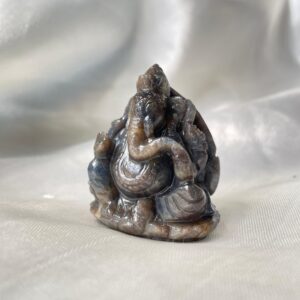 Blue Sapphire Ganesha Idol, 1.65" Natural Blue Sapphire Carved Ganesha Idol - Image 3