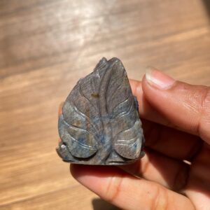 Blue Sapphire Ganesha Idol, 1.65" Natural Blue Sapphire Carved Ganesha Idol - Image 7
