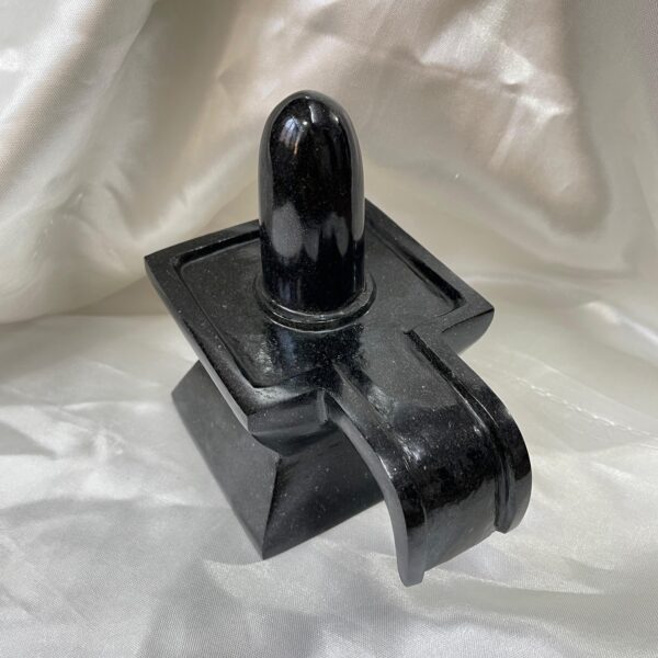 Black Jade Shivling: 5" Stone Lingam for Temple Pooja & Meditation - Image 8