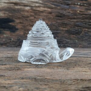 Original Crystal Sphatik Shree Yantra on Turtle, White Sphatik Turtle Shri Yantra - Image 5