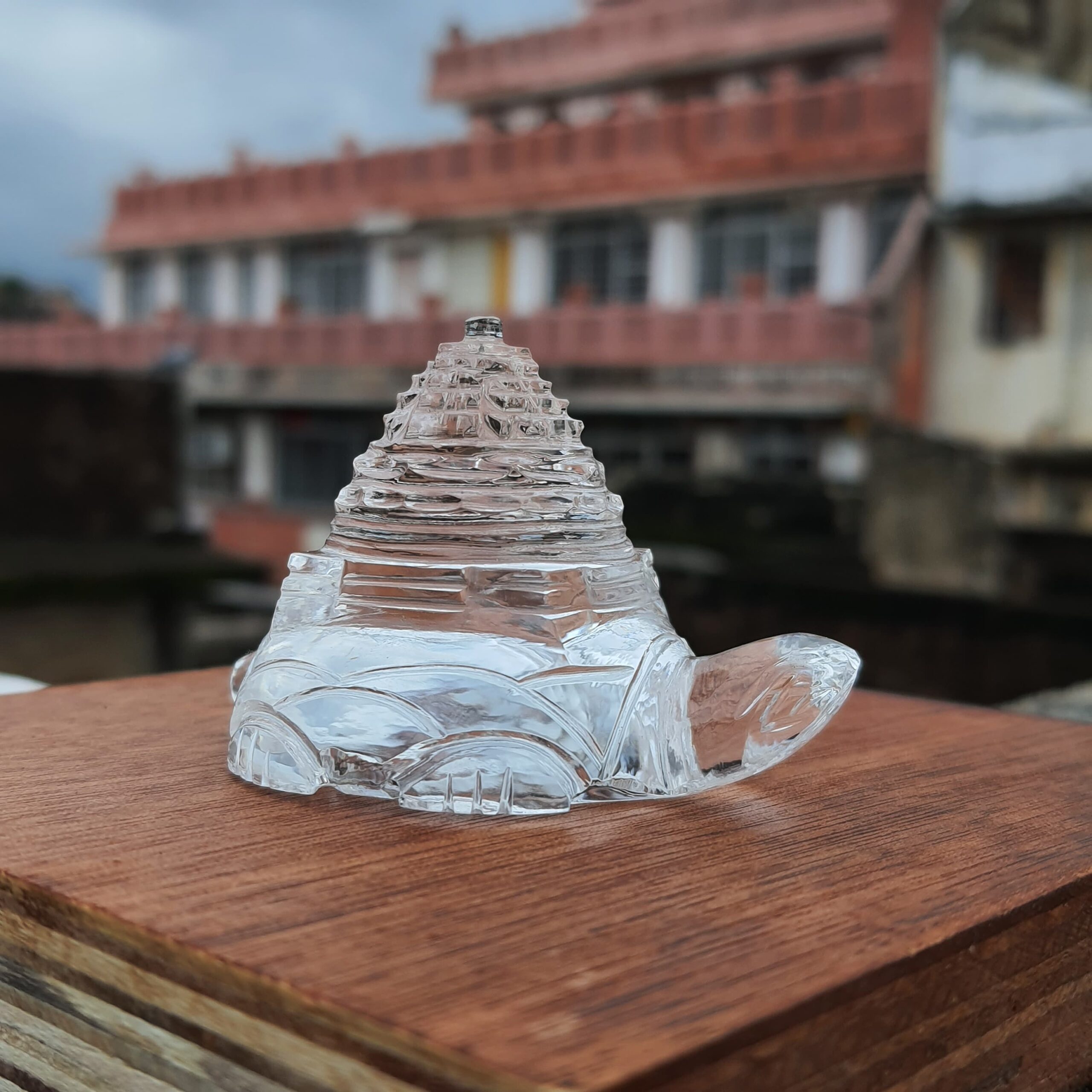 Original Crystal Sphatik Shree Yantra on Turtle, White Sphatik Turtle Shri Yantra - Image 7