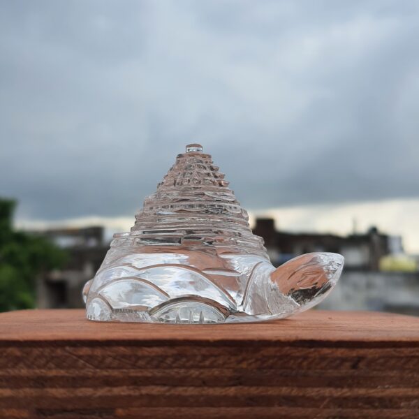 Original Crystal Sphatik Shree Yantra on Turtle - Image 6