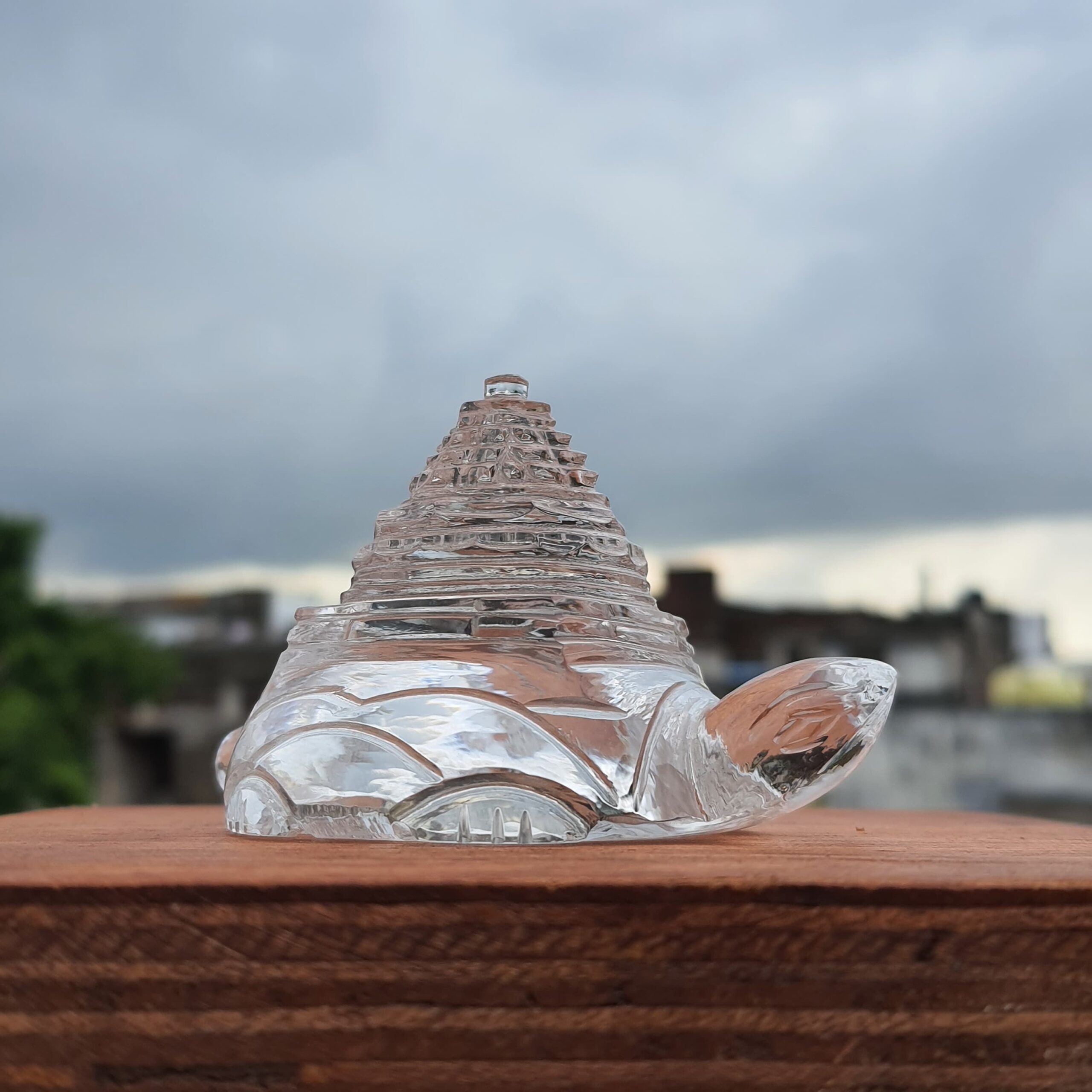 Original Crystal Sphatik Shree Yantra on Turtle - Image 6