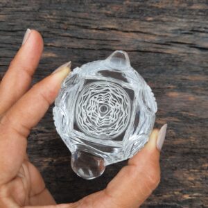 Original Crystal Sphatik Shree Yantra on Turtle - Image 9