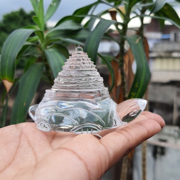 Original Crystal Sphatik Shree Yantra on Turtle - Image 10