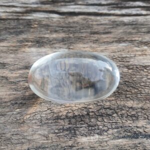Original White Sphatik Lingam with Lab Certificate, 2.30" Clean Crystal Lingam - Image 3