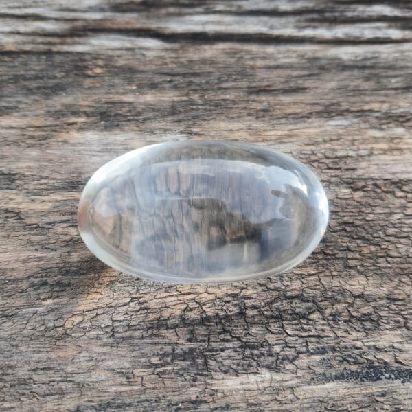 Original White Sphatik Lingam with Lab Certificate, 2.30" Clean Crystal Lingam - Image 3