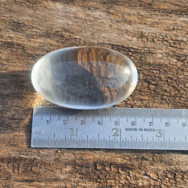 Original White Sphatik Lingam with Lab Certificate, 2.30" Clean Crystal Lingam - Image 2