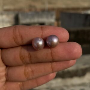 Elegant Pearl Necklace Set, Round Pink Peral Necklace with Stud Earrings - Image 8
