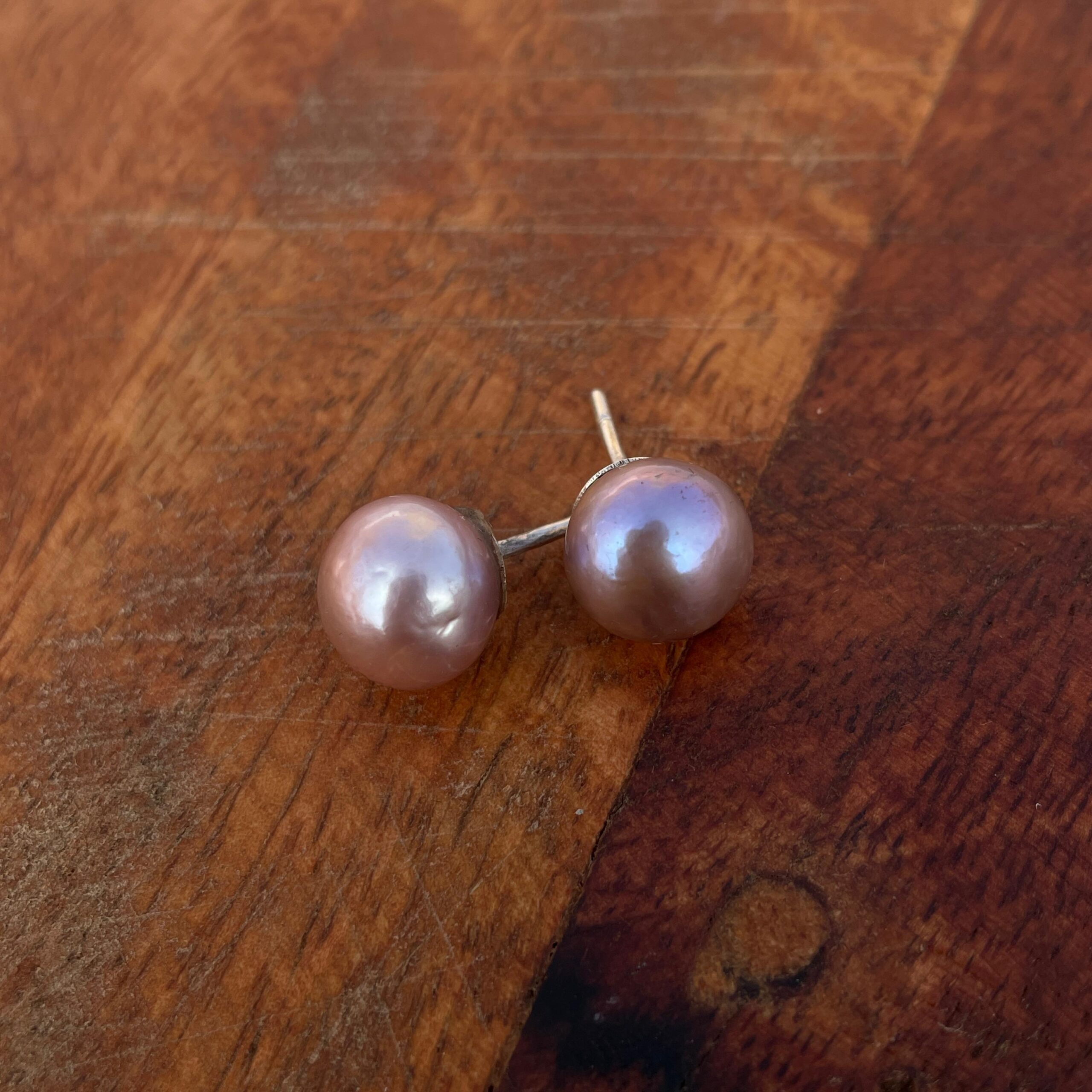 Elegant Pearl Necklace Set, Round Pink Peral Necklace with Stud Earrings - Image 3