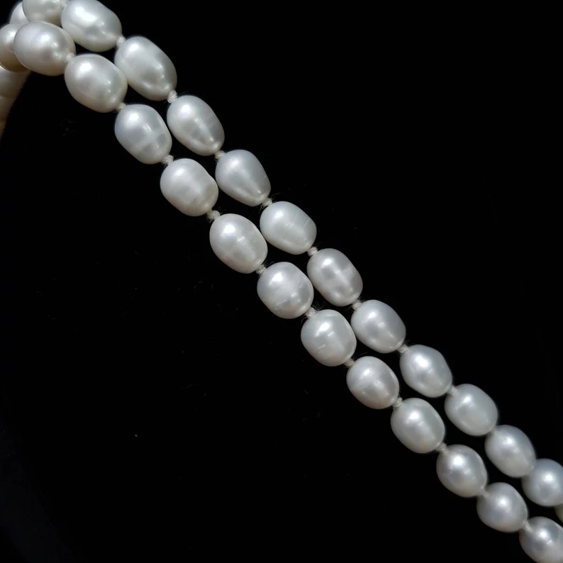 7mm Pearl Moti Mala, Round White Pearl Beads Mala for Meditation & Chanting - Image 6