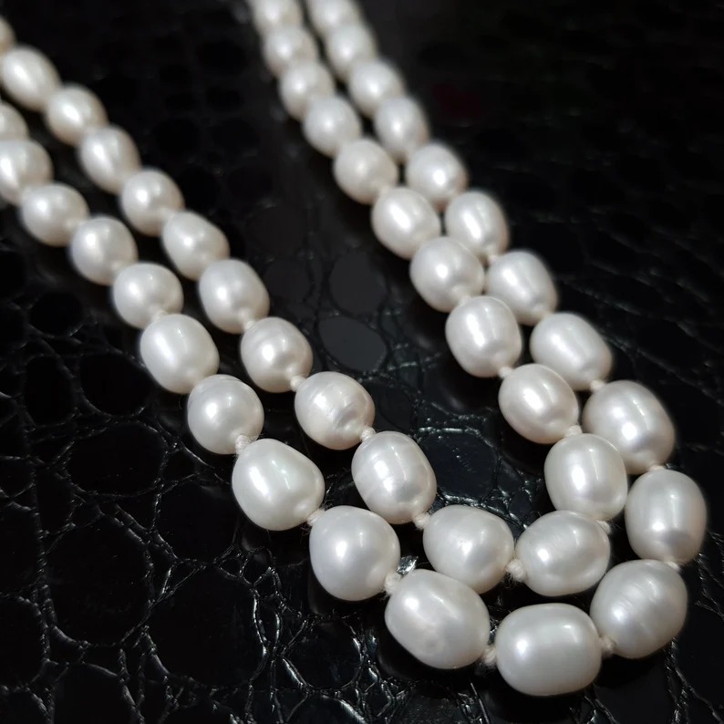 7mm Pearl Moti Mala, Round White Pearl Beads Mala for Meditation & Chanting - Image 4