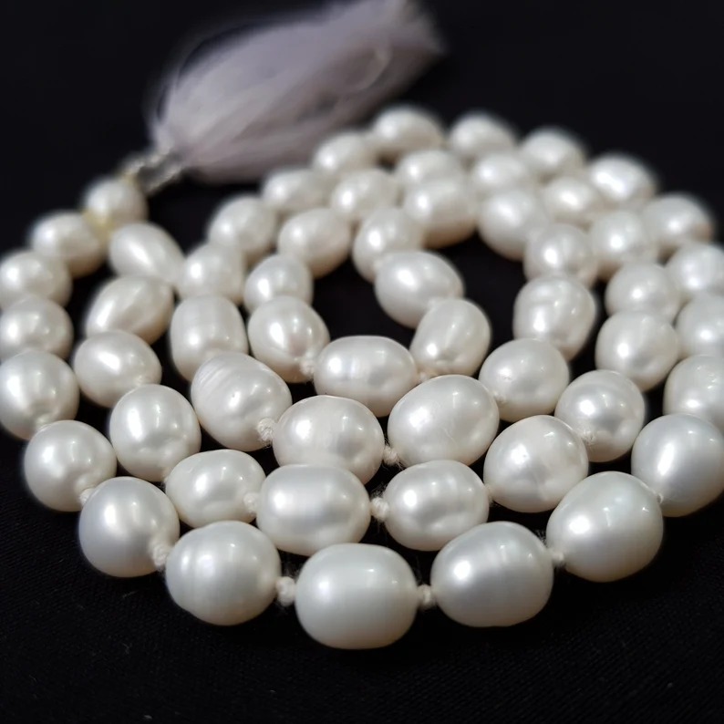 7mm Pearl Moti Mala, Round White Pearl Beads Mala for Meditation & Chanting - Image 9