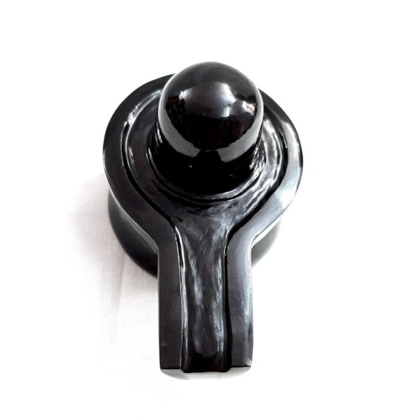 Black Jade Shivling, 2.70" Inches Black Jade Aventurine Carved Shiva-lingam for Pooja Room - Image 8