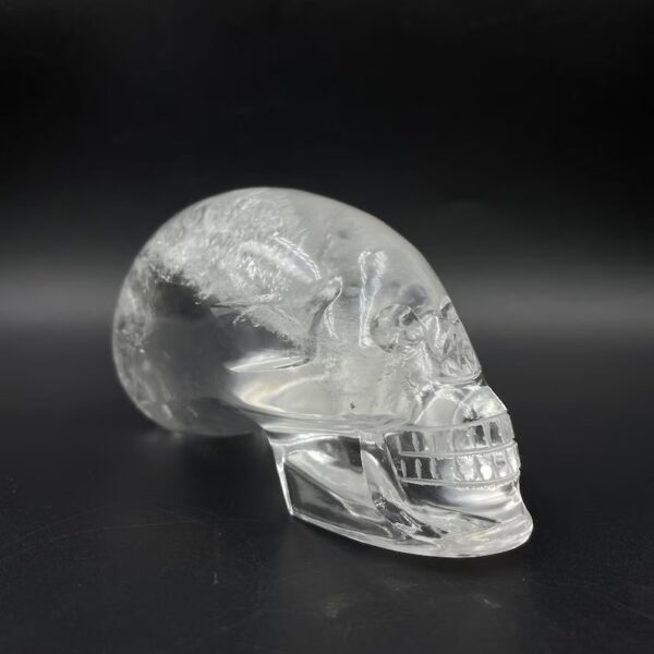 Natural Sphatik Crystal Skull: Hand Carved Reiki Stone - Image 10
