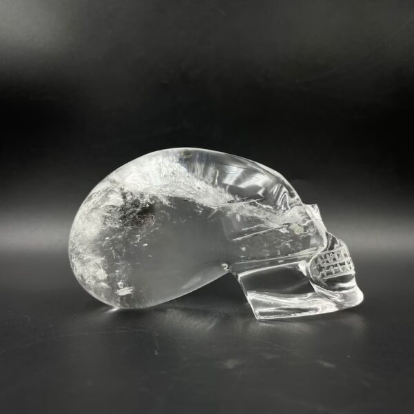 Natural Sphatik Crystal Skull: Hand Carved Reiki Stone - Image 11
