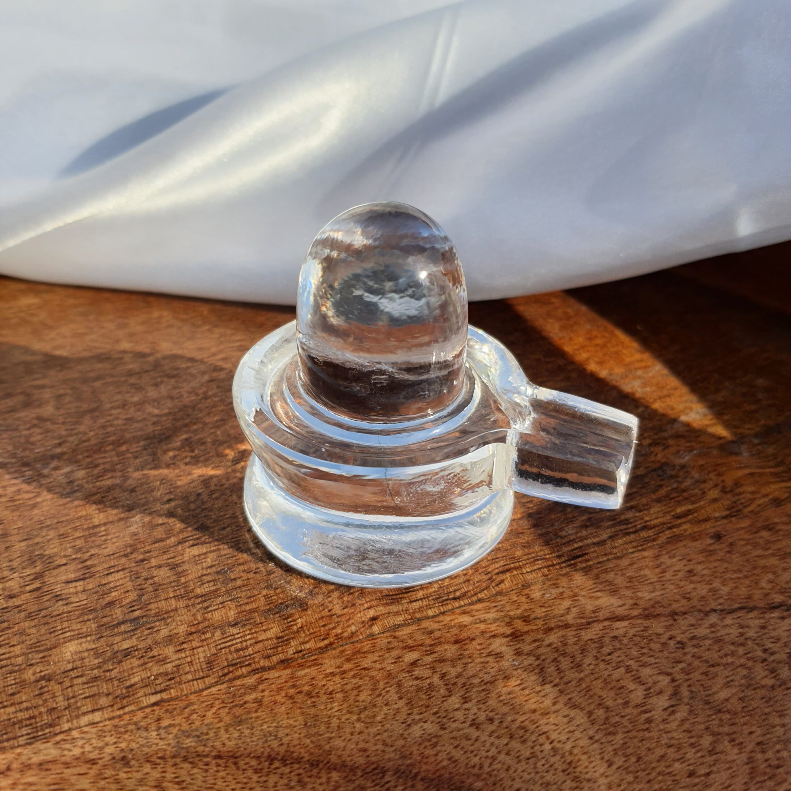 Original Sphatik Shivling, 2.25" White Crystal Sphatik Shivling with Lab Certificate - Image 7