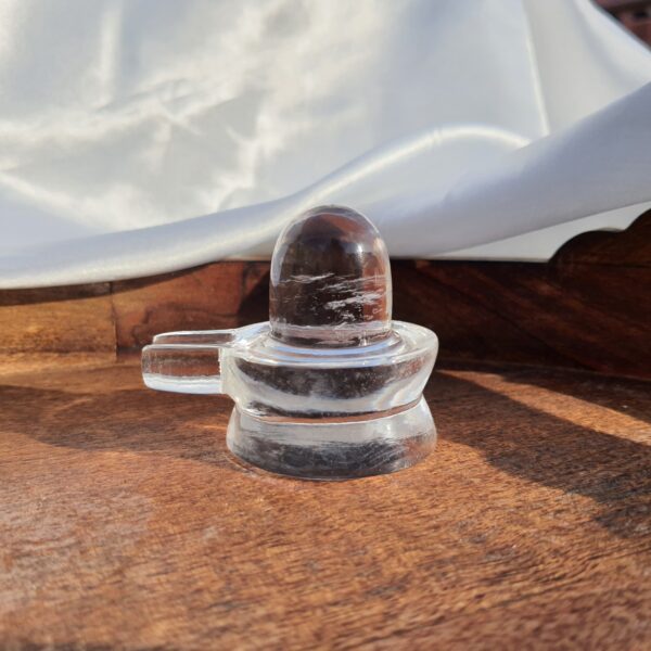 Original Sphatik Shivling, 2.25" White Crystal Sphatik Shivling with Lab Certificate - Image 8