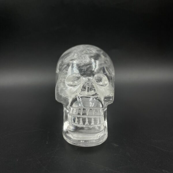 Natural Sphatik Crystal Skull: Hand Carved Reiki Stone - Image 4