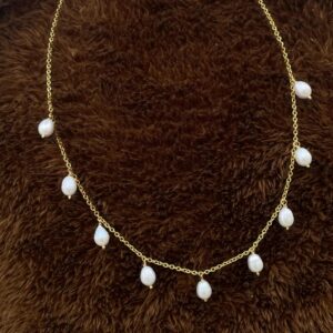 Elegant Pearl Necklace Set, Authentic White Pearl Necklace with Silver Earrings, Perfect for Weddings and Luxury Gifts - Image 7