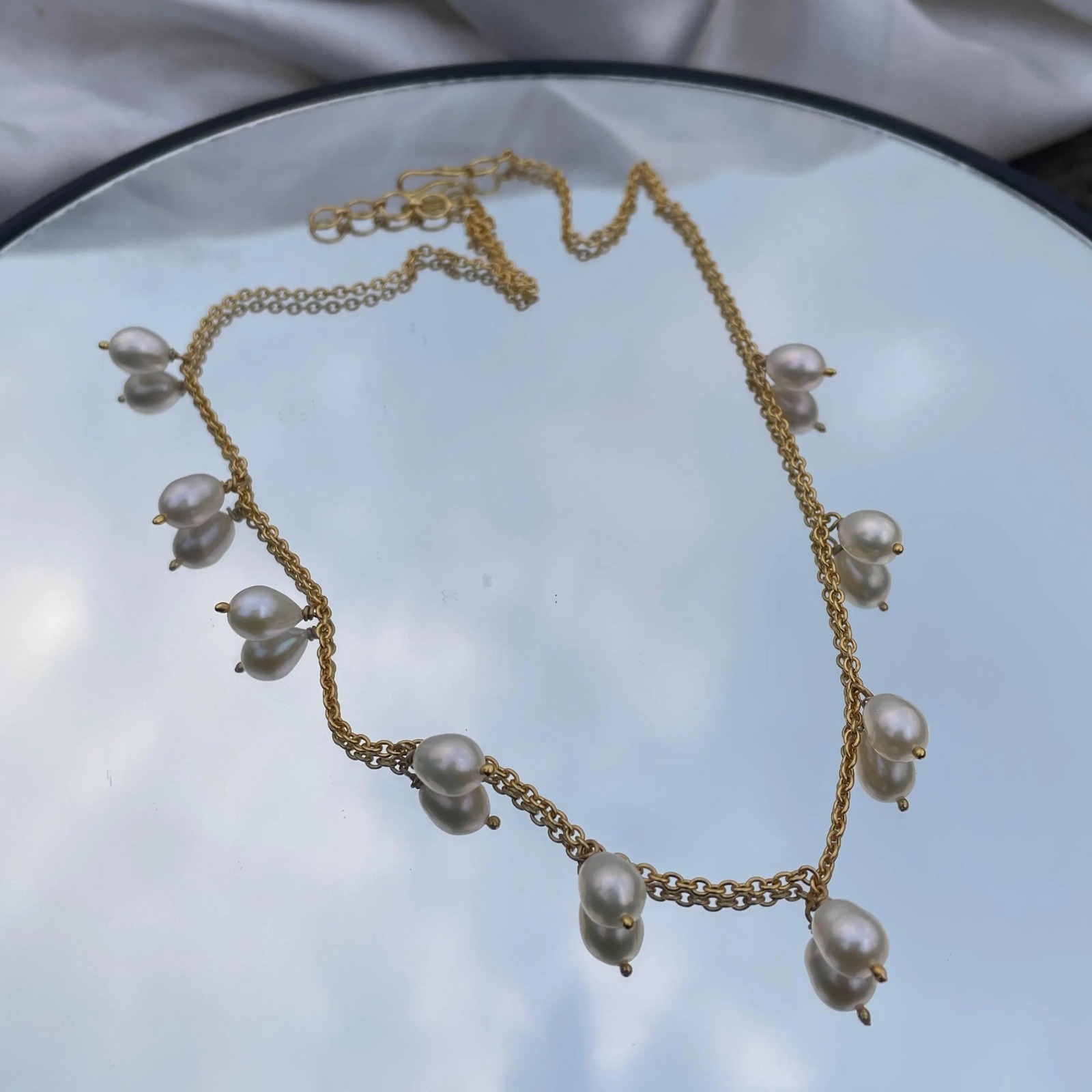 Elegant Pearl Necklace Set, Authentic White Pearl Necklace with Silver Earrings, Perfect for Weddings and Luxury Gifts - Image 8