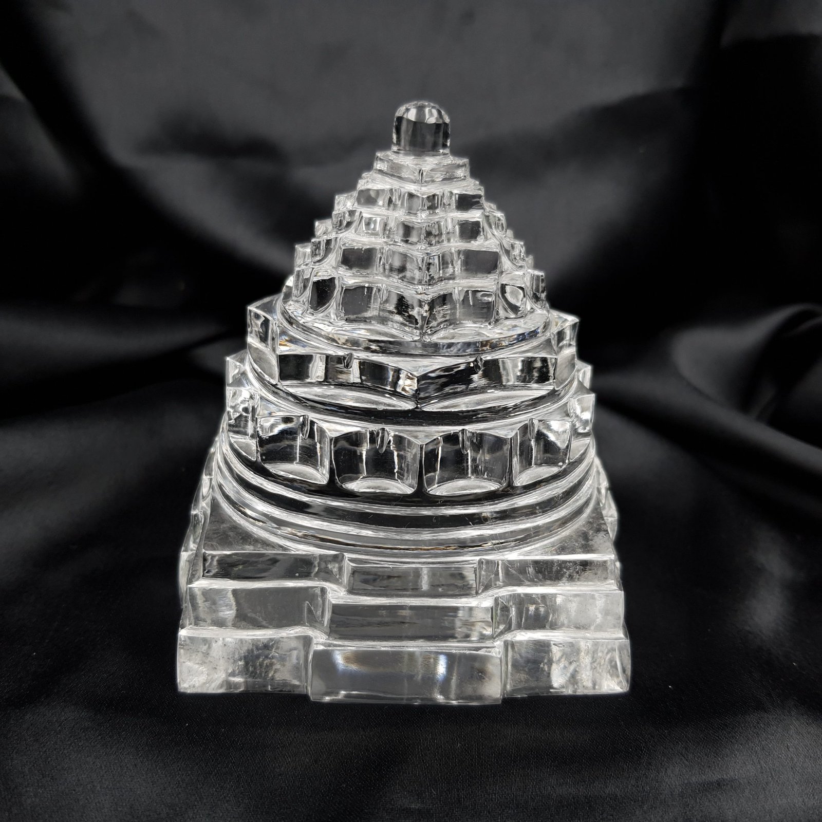 Crystal Shree Yantra, White 3.50" Sphatik Shree Yantra with Lab Certificate - Image 7