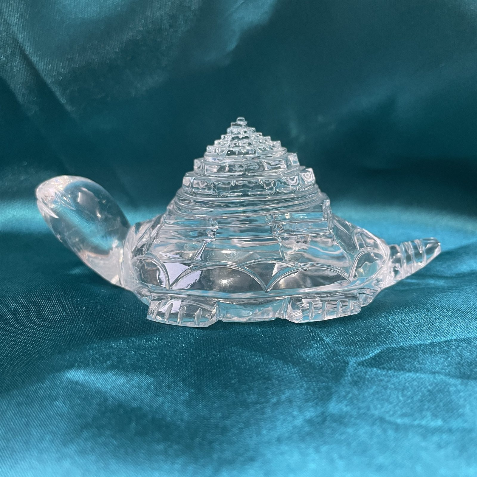 Crystal Tortoise Shree Yantra, 1.90" Carved Shree Yantra with Lab Certificate - Image 10