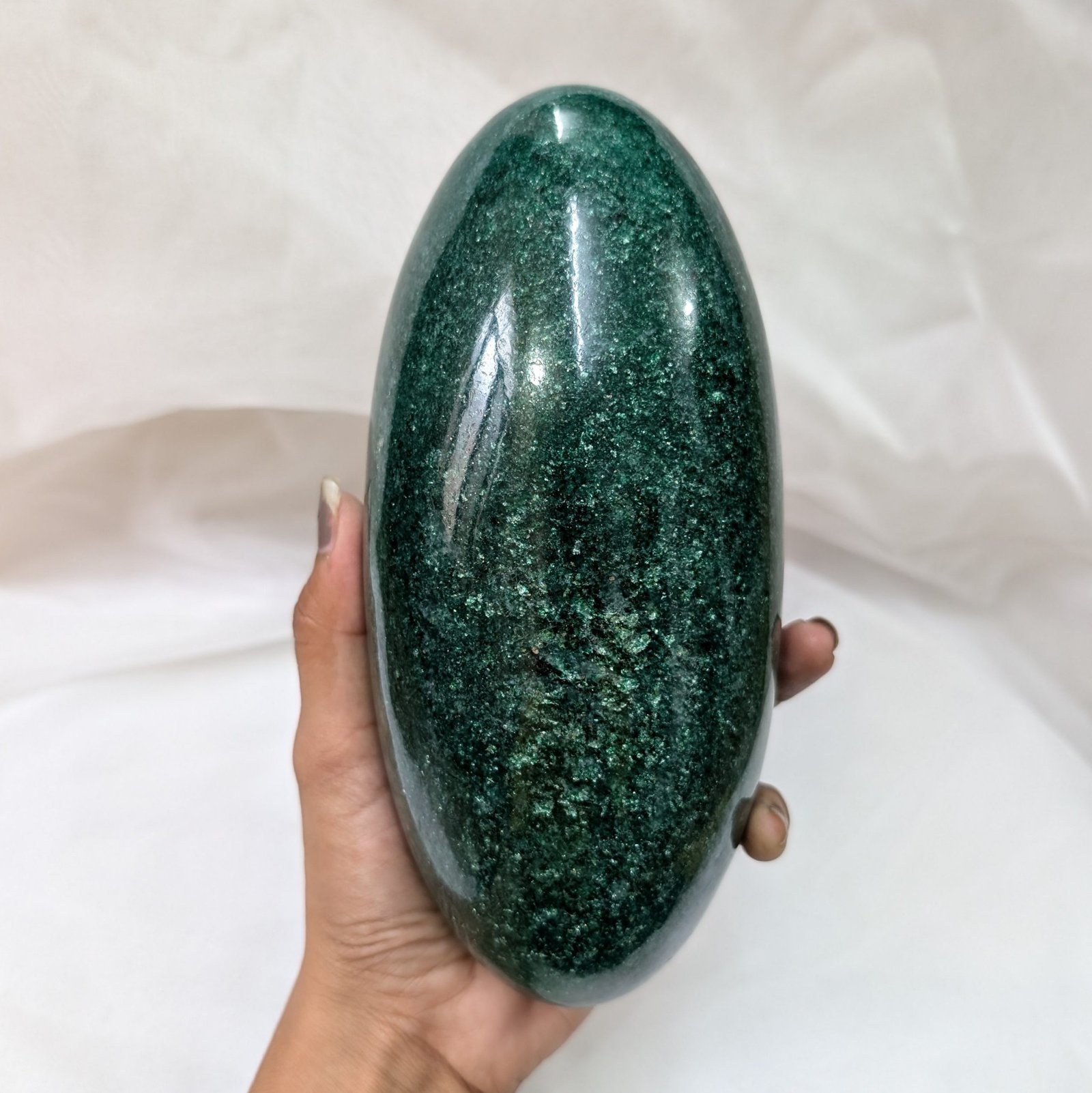 Green Aventurine Lingam, Original Jade 7.50" Lingam - Image 6