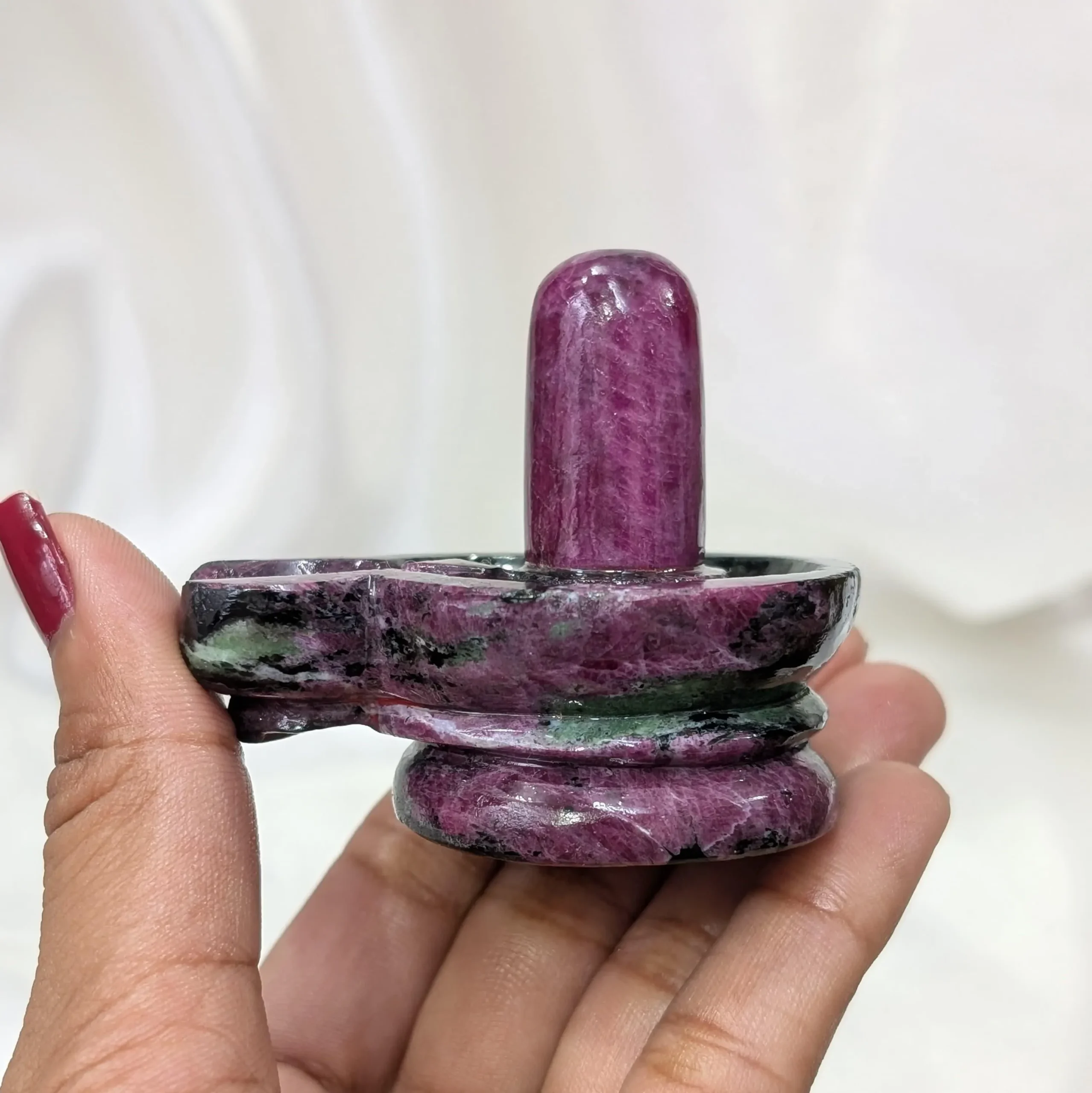 Natural Pink Ruby Shivling, Lab Certified - Image 9