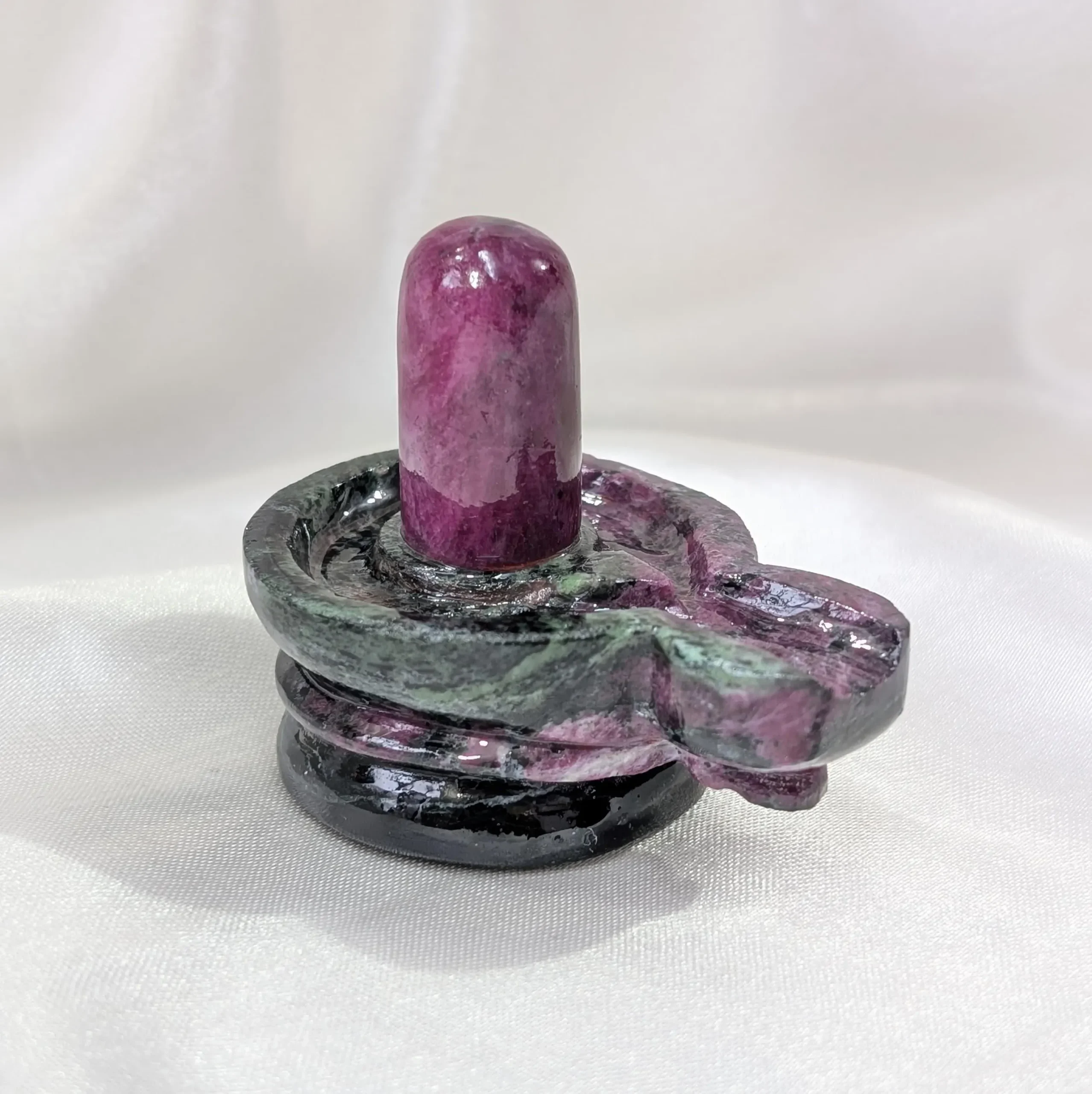 Natural Pink Ruby Shivling, Lab Certified