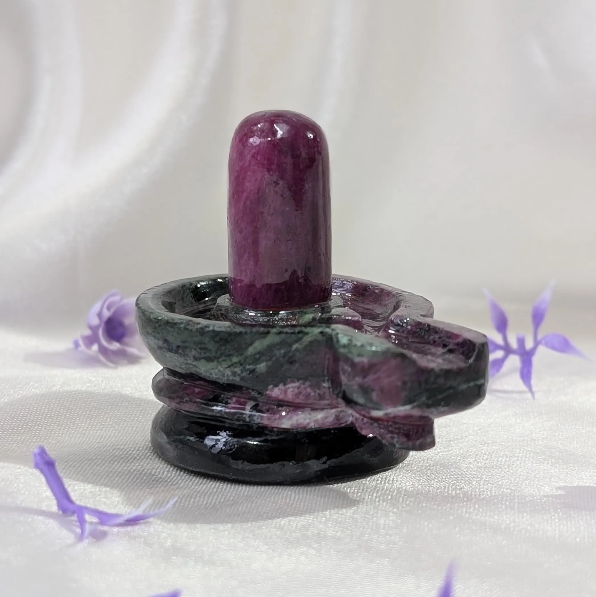 Natural Pink Ruby Shivling, Lab Certified - Image 4