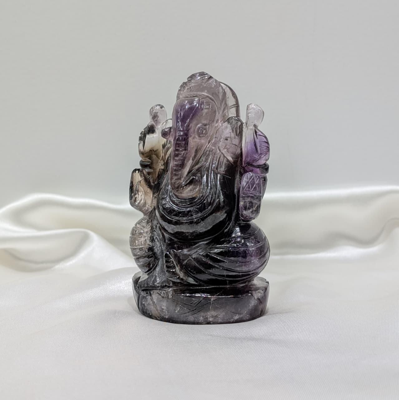 Amethyst Ganesha Idol, original Gemstone god statue for prayer & gifts - Image 7