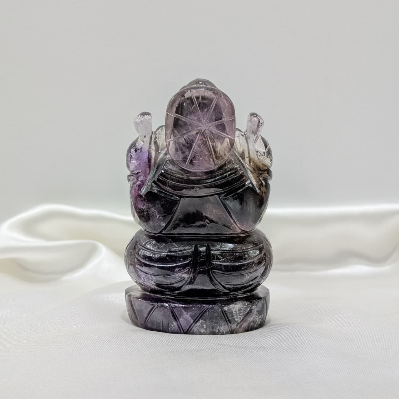 Amethyst Ganesha Idol, original Gemstone god statue for prayer & gifts - Image 8