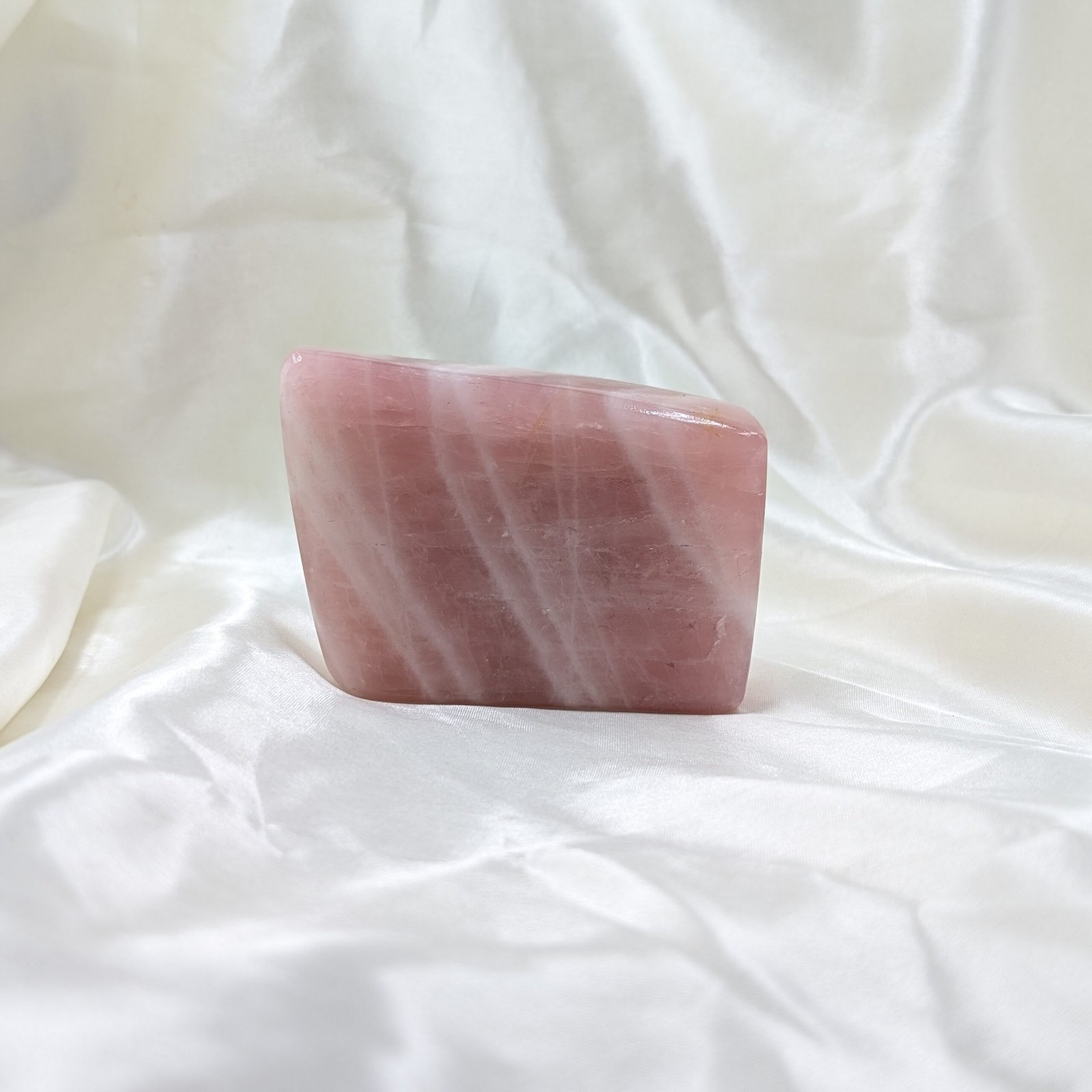 Rose Quartz Desk Clock, Elegant Pink Crystal Home Décor - Image 3