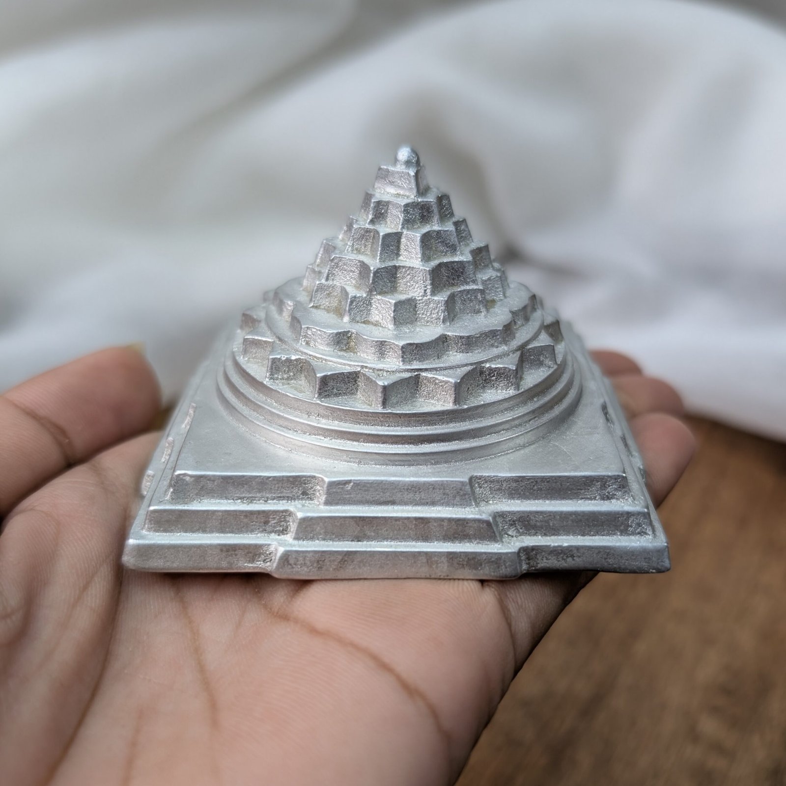 Parad Shree Yantra, Mercury Shree Chakra for Worship Altar