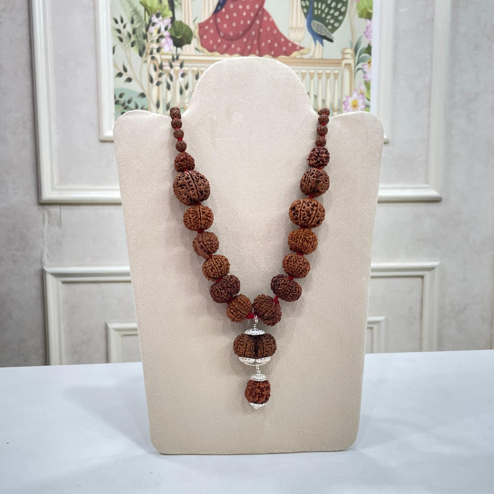 Siddha Rudraksha Mala, Nepali 1-14 Mukhi Necklace with Ganesha & Gauri Shankar - Image 11