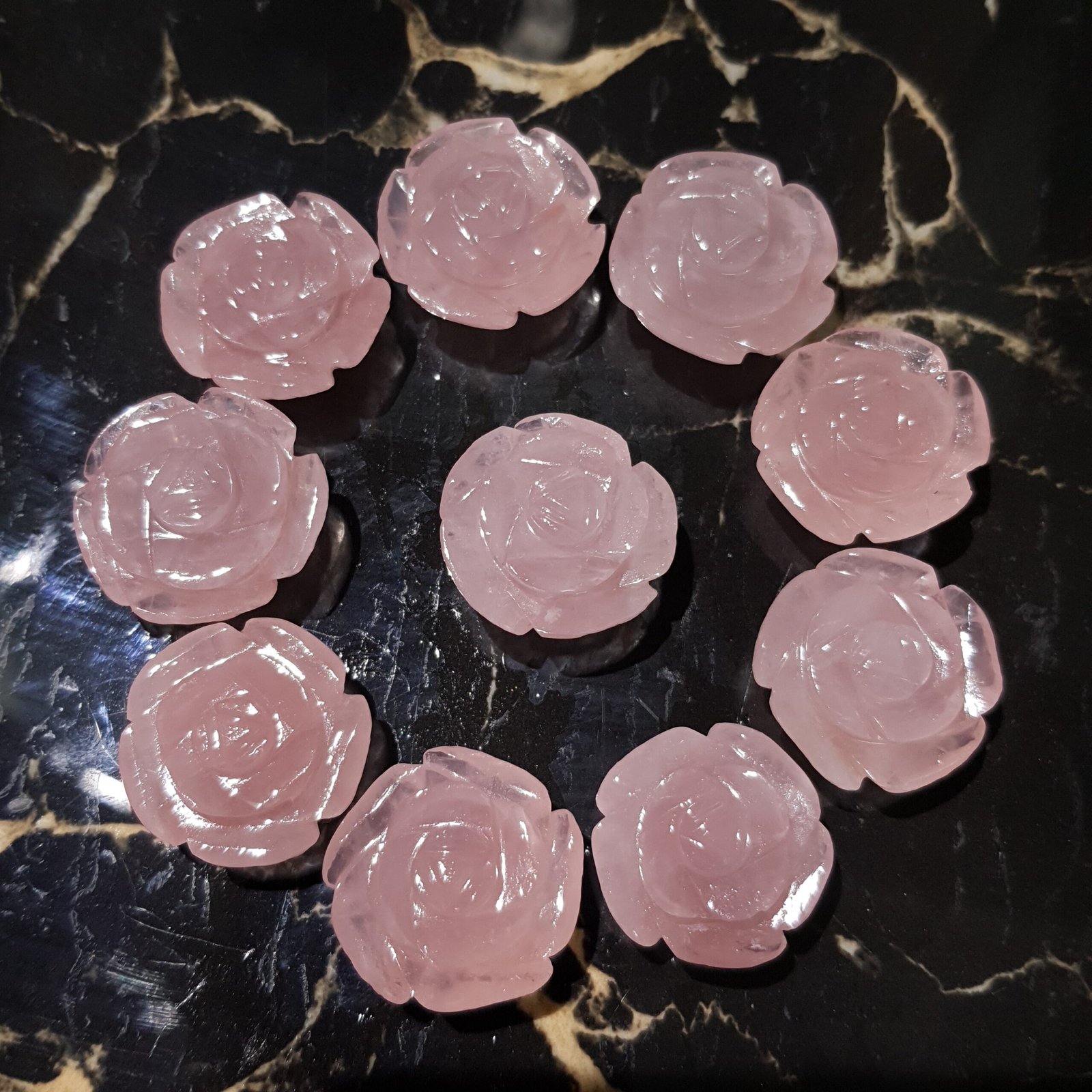 Pink Rose quartz Flowers - Image 2