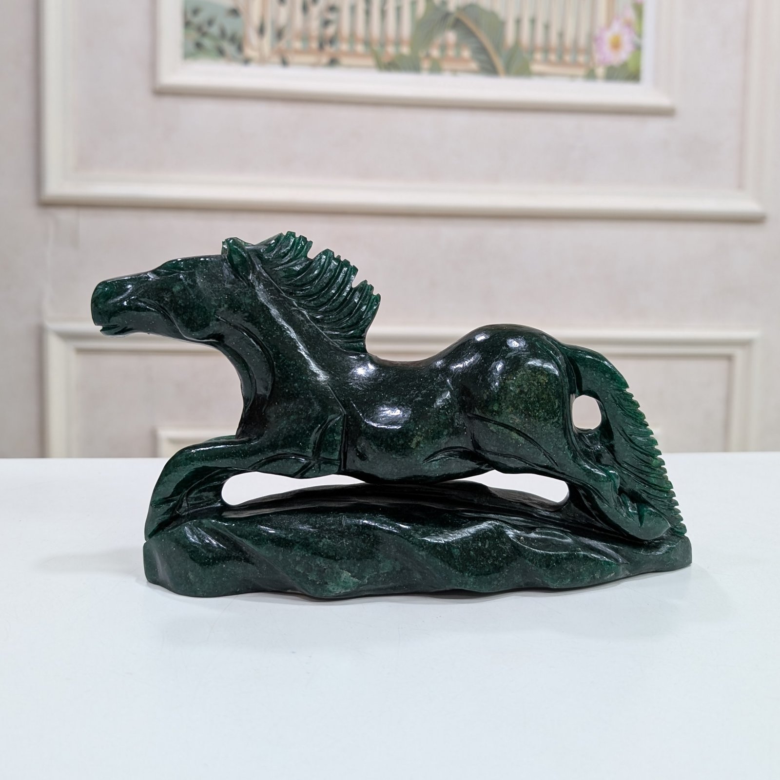 Green Jade Stone Horse Statue for Home Décor & Gifts - Image 6