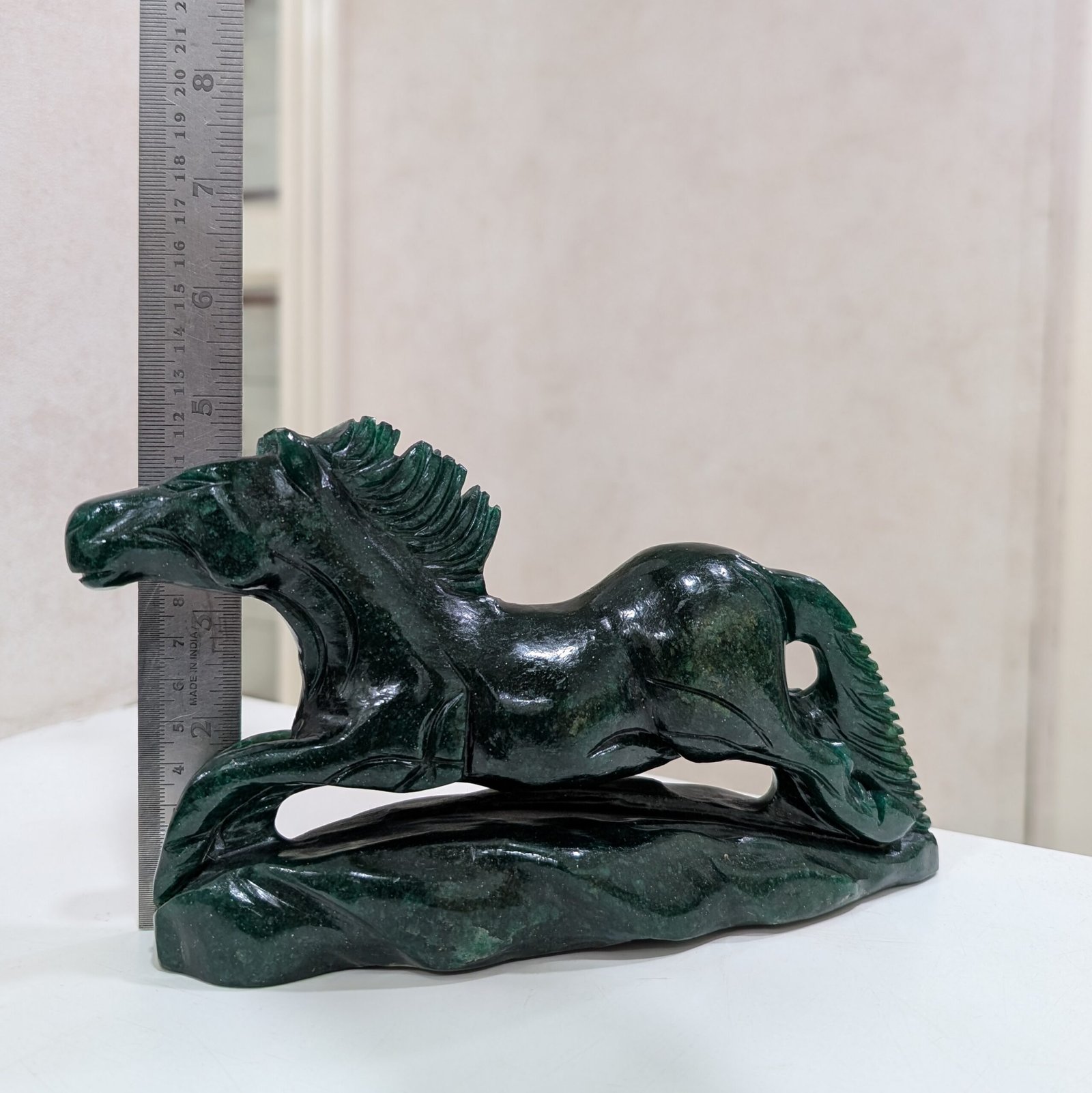 Green Jade Stone Horse Statue for Home Décor & Gifts - Image 4